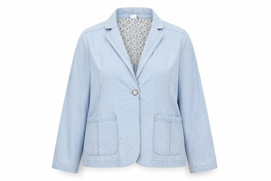Womens UK Size 16 Cotton Traders Blue Basic Jacket