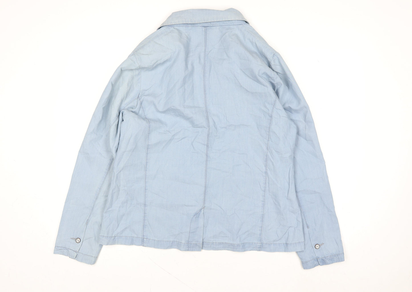 Womens UK Size 16 Cotton Traders Blue Basic Jacket