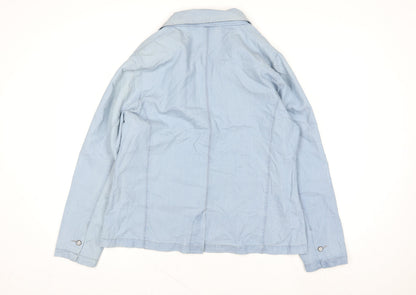 Womens UK Size 16 Cotton Traders Blue Basic Jacket