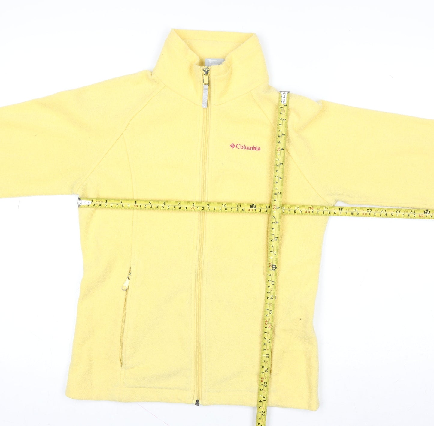 Teens UK Size 14 Columbia Yellow Full Zip Sweatshirt