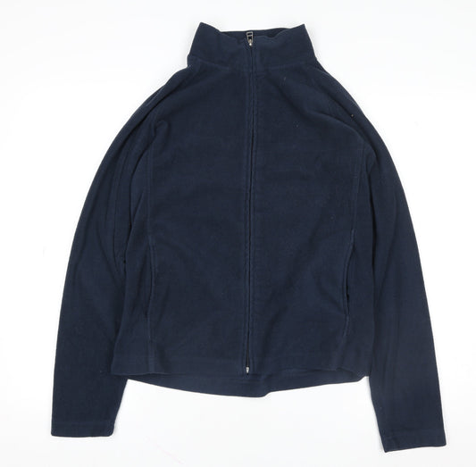 Dunnes Women Dark Navy Fleece Full Zip Sweatshirt Size 14