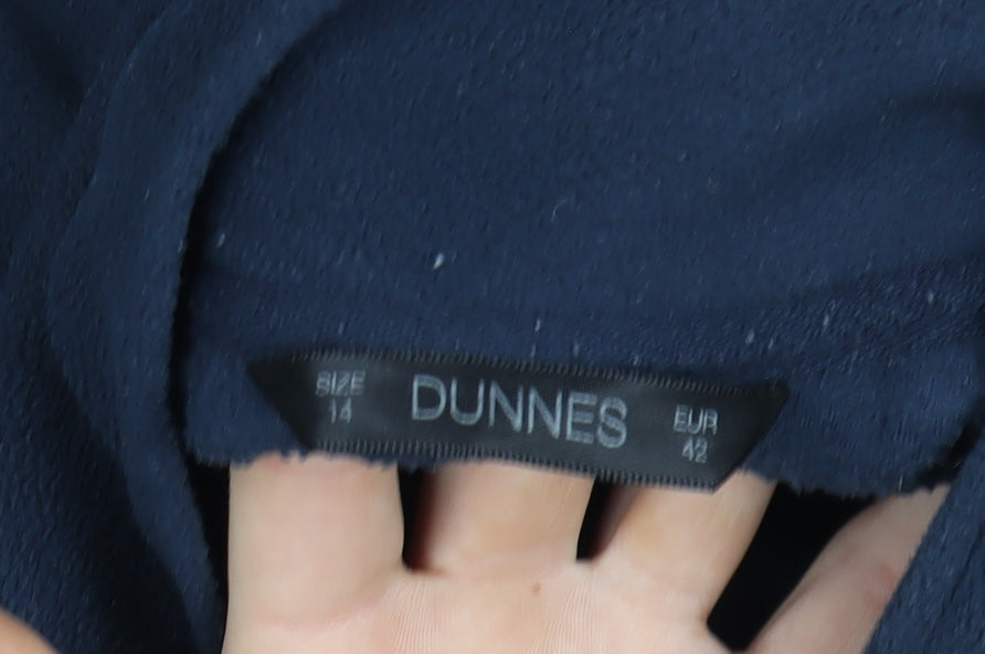 Dunnes Women Dark Navy Fleece Full Zip Sweatshirt Size 14