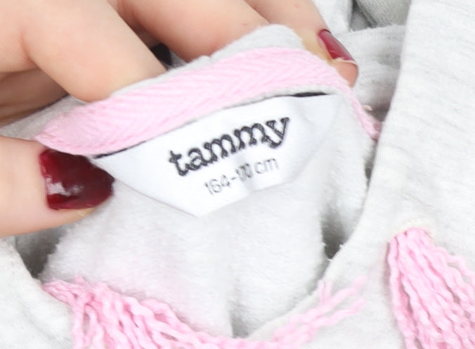 Girls UK Size 14-15 Years Tammy Grey Pullover Hoodie