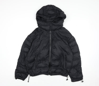 Womens UK Size M 4F Black Puffer Jacket