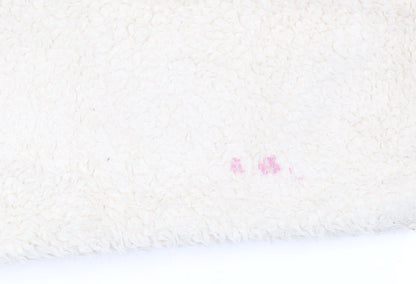 Next Girls Ivory Fleece Hooded Zip Jacket 8 Years Polyester Autumn Winter