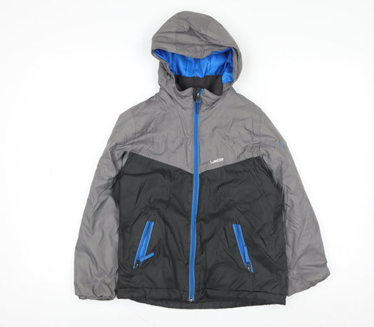 Boys UK Size 6 Years DECATHLON Grey Puffer Jacket