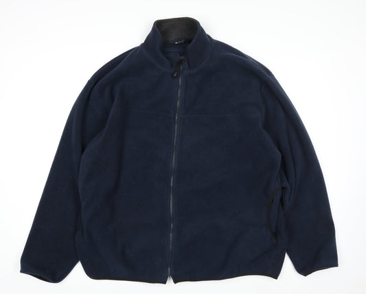 BHS Men's Blue Fleece Full Zip Jacket Size L 41in