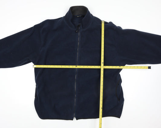 BHS Men's Blue Fleece Full Zip Jacket Size L 41in