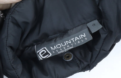 Mountain Essentials Girls Black Puffer Gilet Hooded 13 Years Nylon