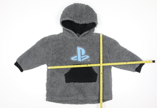 Primark Boys Grey PlayStation Hoodie XS Fleece Pullover