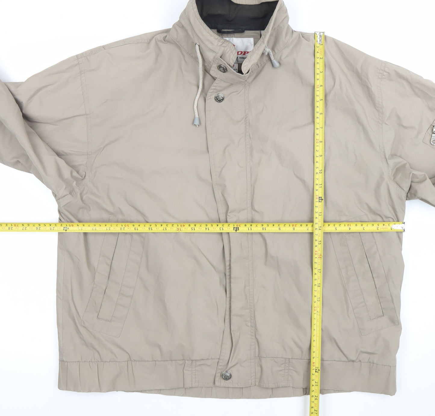 Mens UK Size L Dunlop Beige Windbreaker Coat