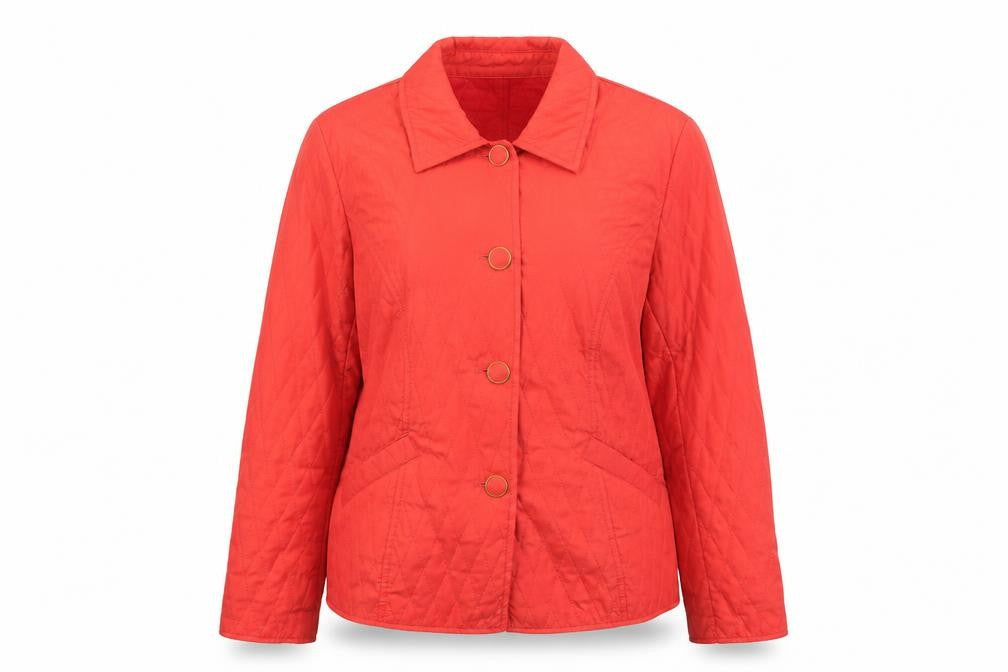 Marks & Spencer Womens Red Quilted Mid-Length Jacket UK 12