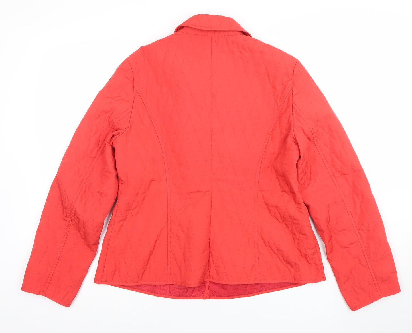 Womens UK Size 12 Marks and Spencer Red Quilted Coat