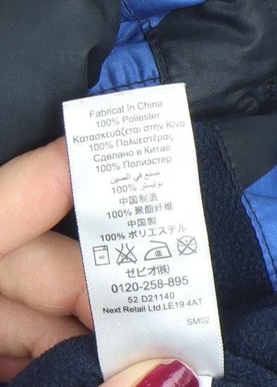 Next Unisex Blue Dinosaur Puffer Jacket 18-24 Months Hooded Winter Coat