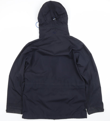 Rohan Womens Blue Cloudcover Waterproof Hooded Long Jacket Size S