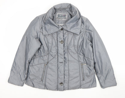 Womens UK Size 10 Marks and Spencer Grey Puffer Jacket