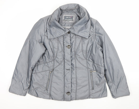 Womens UK Size 10 Marks and Spencer Grey Puffer Jacket