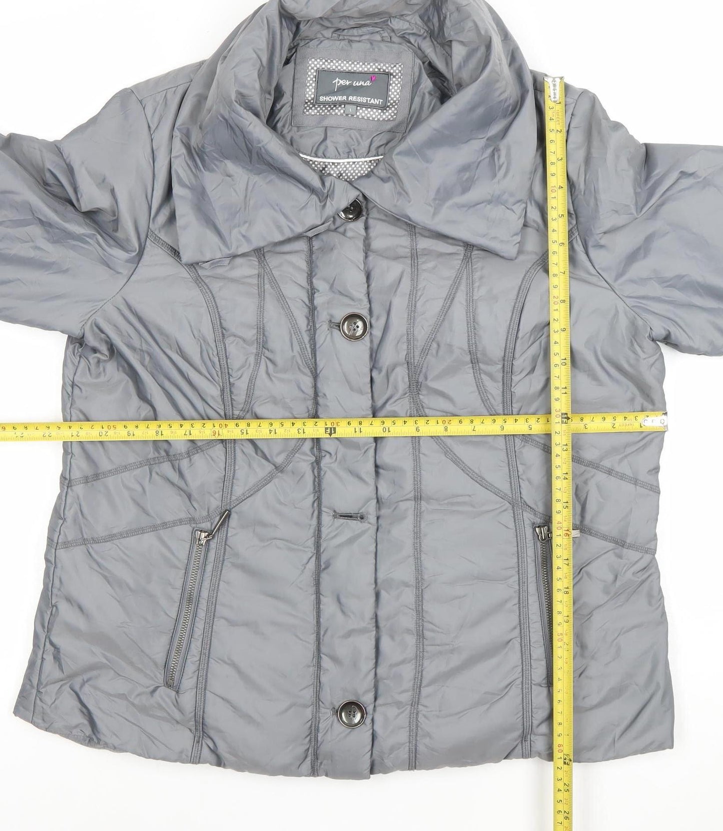 Womens UK Size 10 Marks and Spencer Grey Puffer Jacket