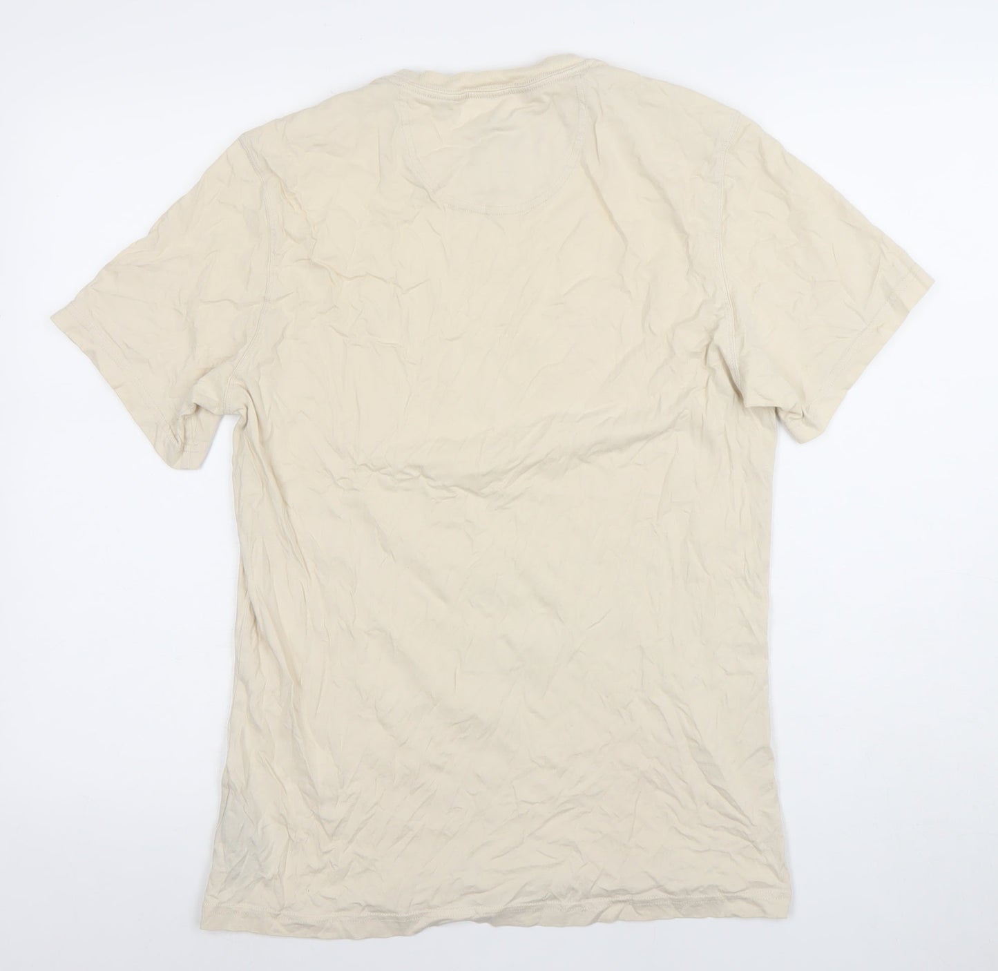Barbour Beacon Men's Beige Slim Fit Cotton Crew Neck T-Shirt M