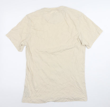 Barbour Beacon Men's Beige Slim Fit Cotton Crew Neck T-Shirt M