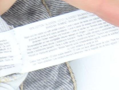 Primark Women’s Grey Mom Denim Shorts Size 12 High Waist