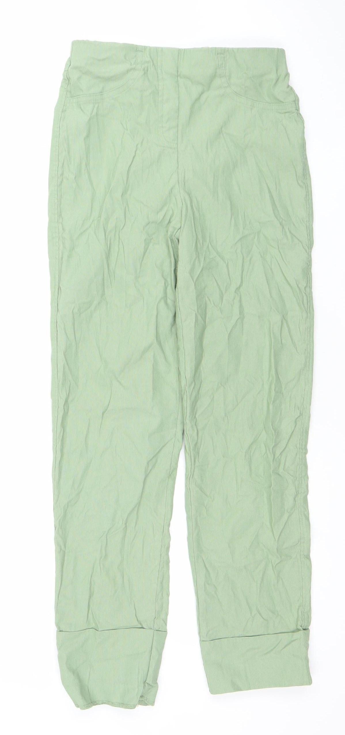 Womens UK Size XS Gallery Regular Fit CasualTravel Green Trousers