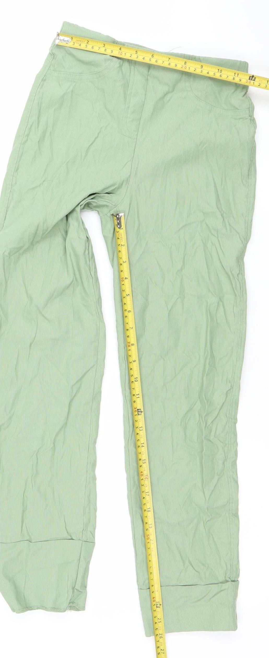 Womens UK Size XS Gallery Regular Fit CasualTravel Green Trousers