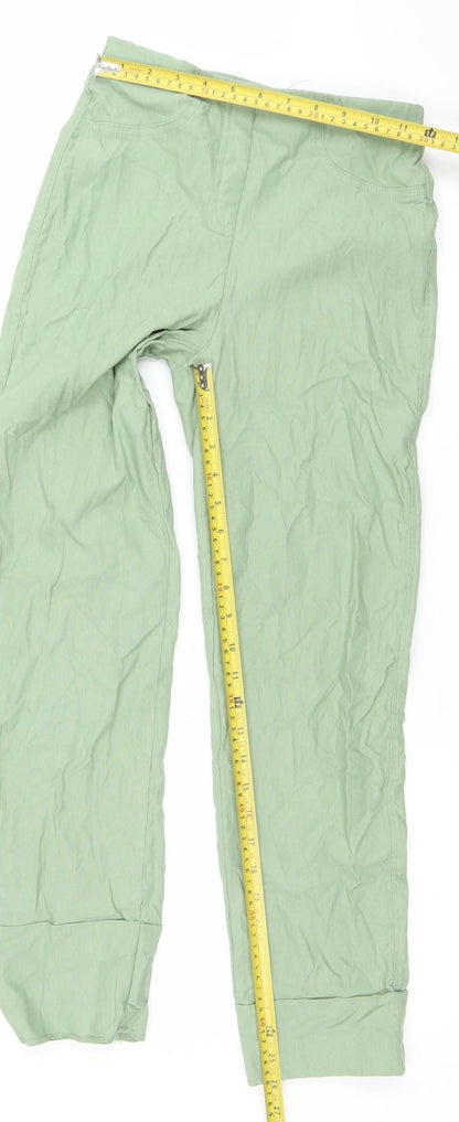 Womens UK Size XS Gallery Regular Fit CasualTravel Green Trousers
