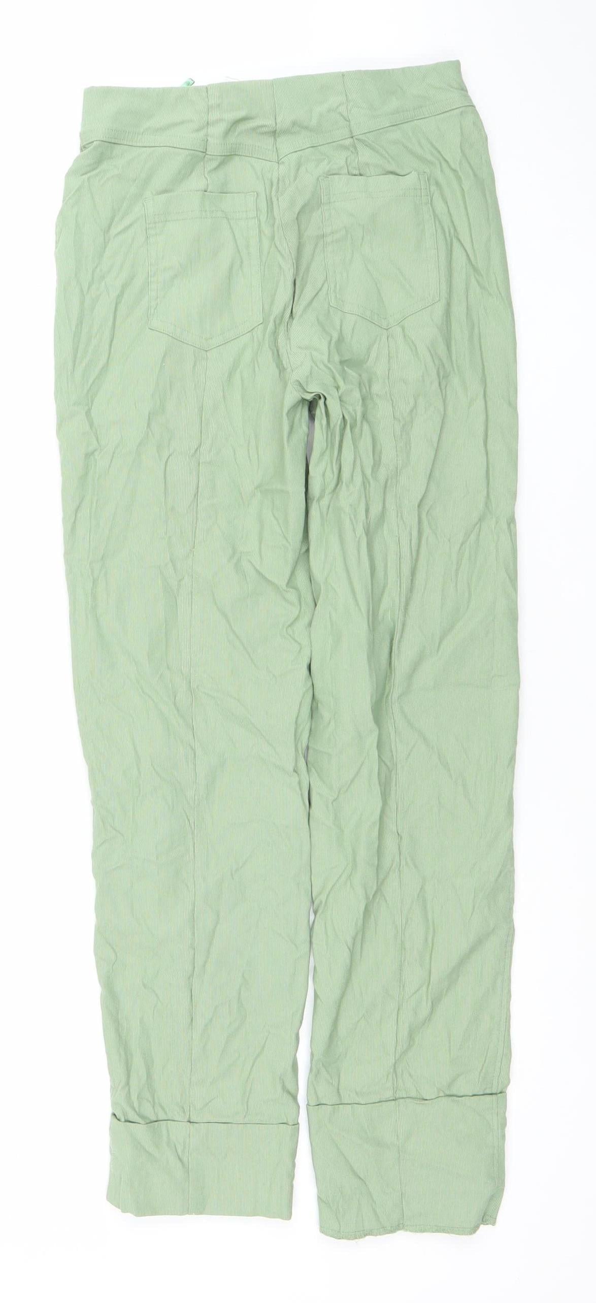 Womens UK Size XS Gallery Regular Fit CasualTravel Green Trousers
