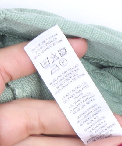 Womens UK Size XS Gallery Regular Fit CasualTravel Green Trousers