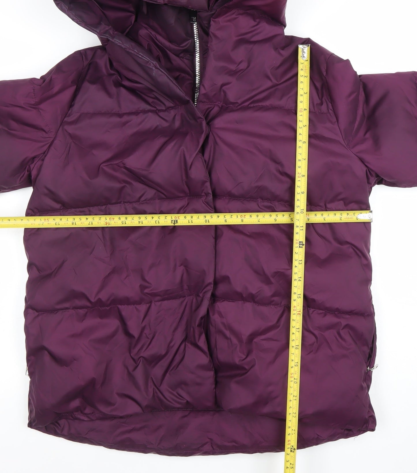 Womens UK Size 12 Gallery Purple Puffer Jacket