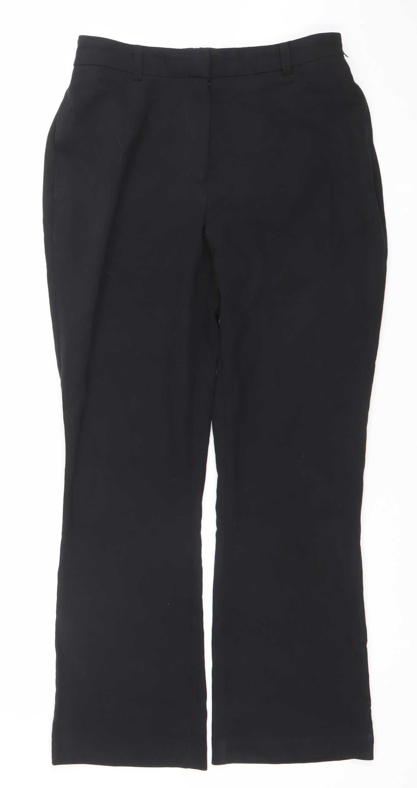 Womens UK Size 10 Dunnes Regular Fit Business Casual Workwear Black Trousers