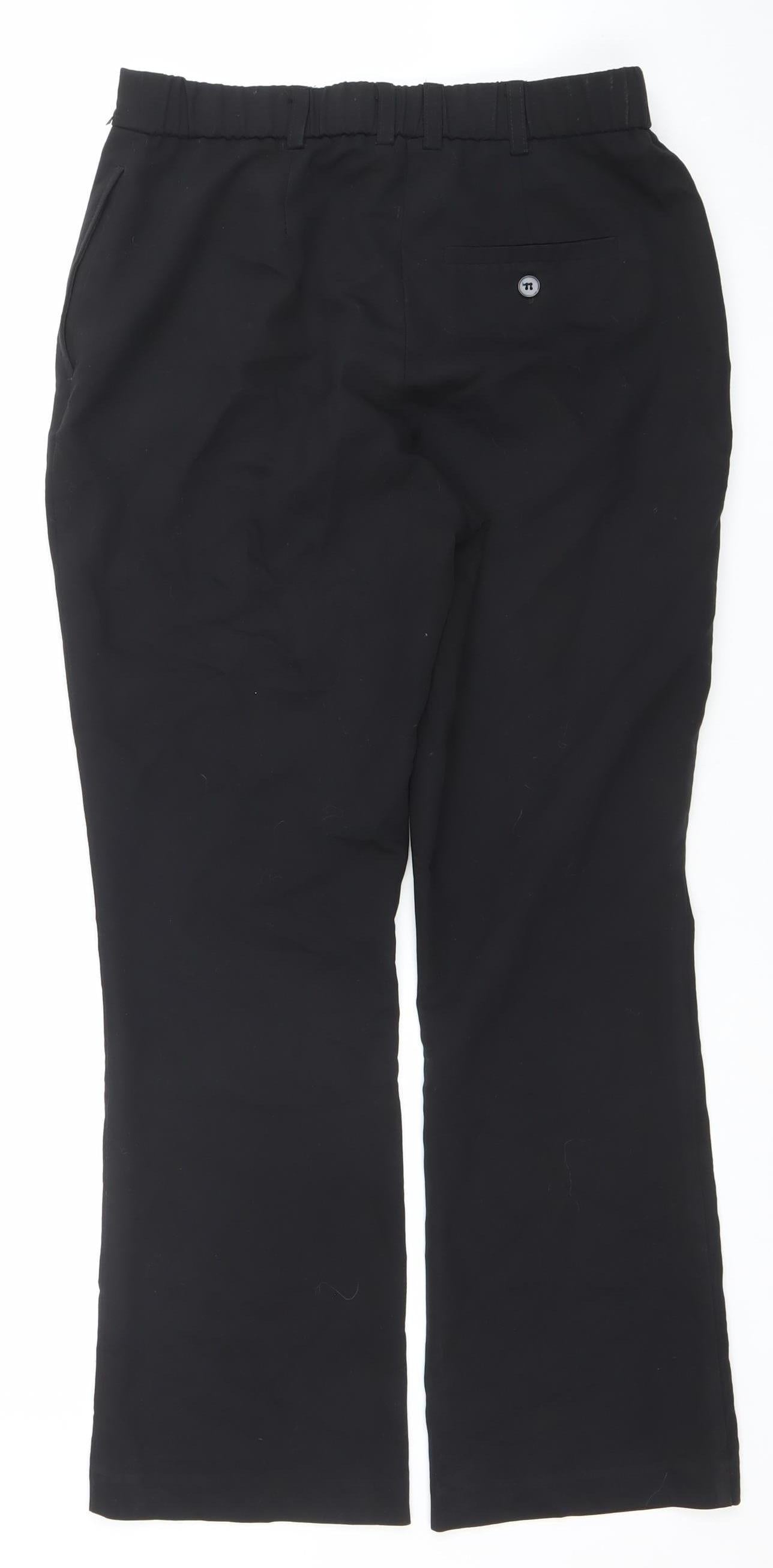 Womens UK Size 10 Dunnes Regular Fit Business Casual Workwear Black Trousers