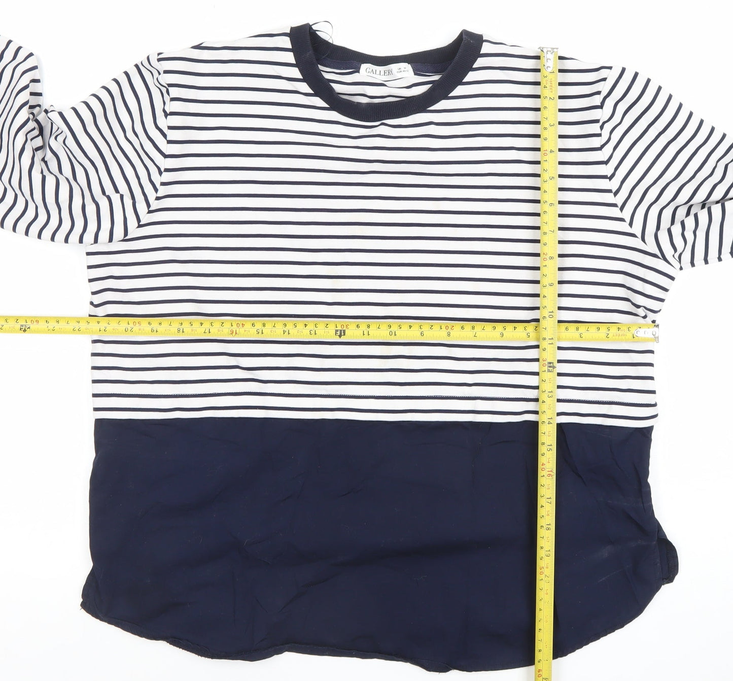 Womens UK Size M Gallery Blue Tunic T-Shirt