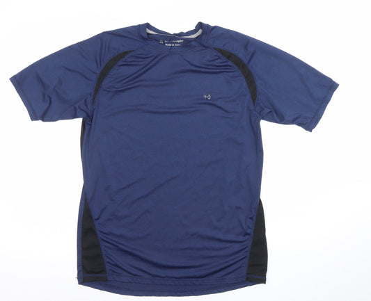 Technolayer Men Blue Short Sleeve Athletic T-Shirt Medium
