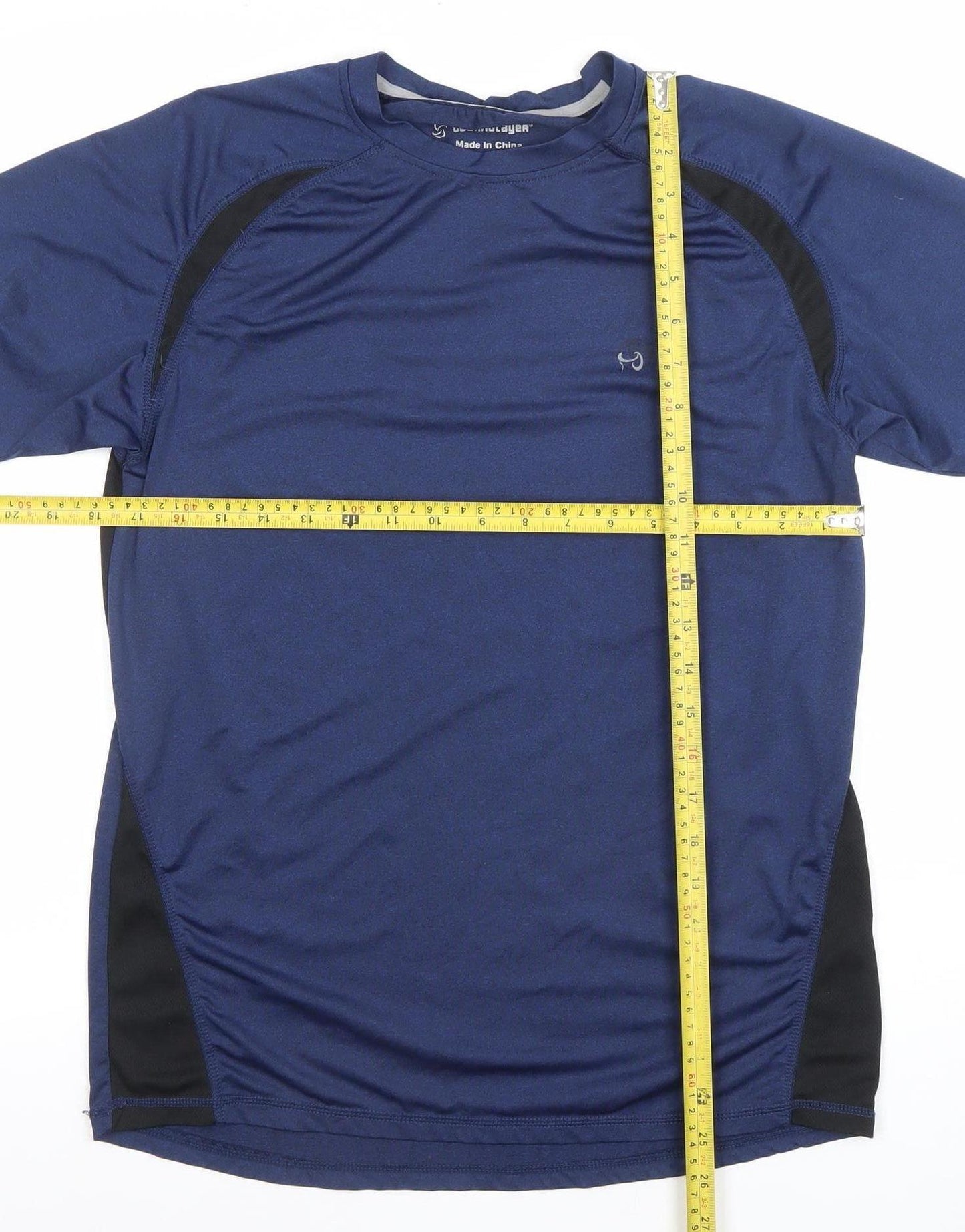 Technolayer Men Blue Short Sleeve Athletic T-Shirt Medium