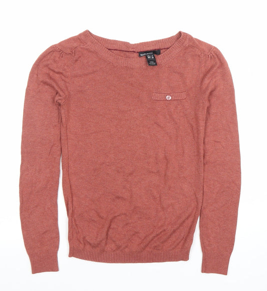 Womens UK Size 8 Mango Brown Pullover Jumper