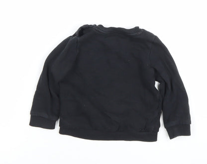 Disney Baby Donald Duck Black Long Sleeve Pullover T-Shirt 9-12 Months