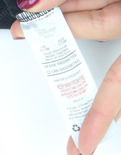 Disney Baby Donald Duck Black Long Sleeve Pullover T-Shirt 9-12 Months