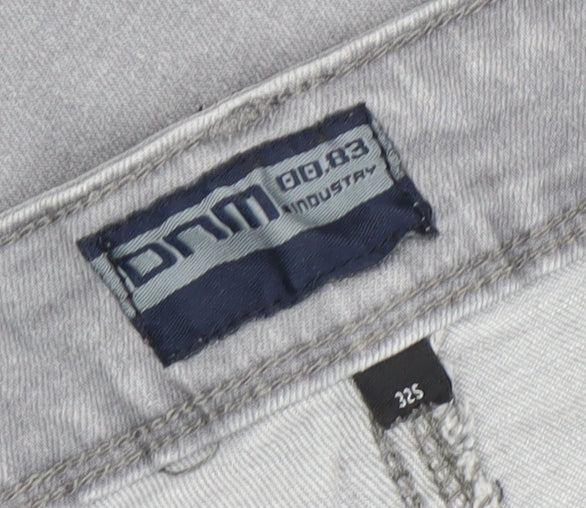 DNM Industry Men's Grey Slim Fit Straight Jeans 32S