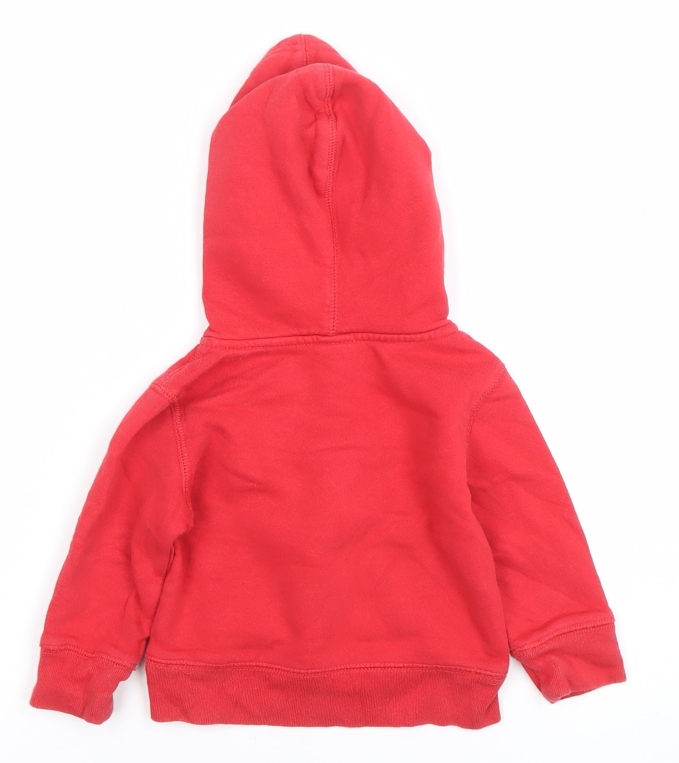 GAP Red Hooded Fleece Logo Pullover Sweatshirt 12-18 Months Unisex Baby
