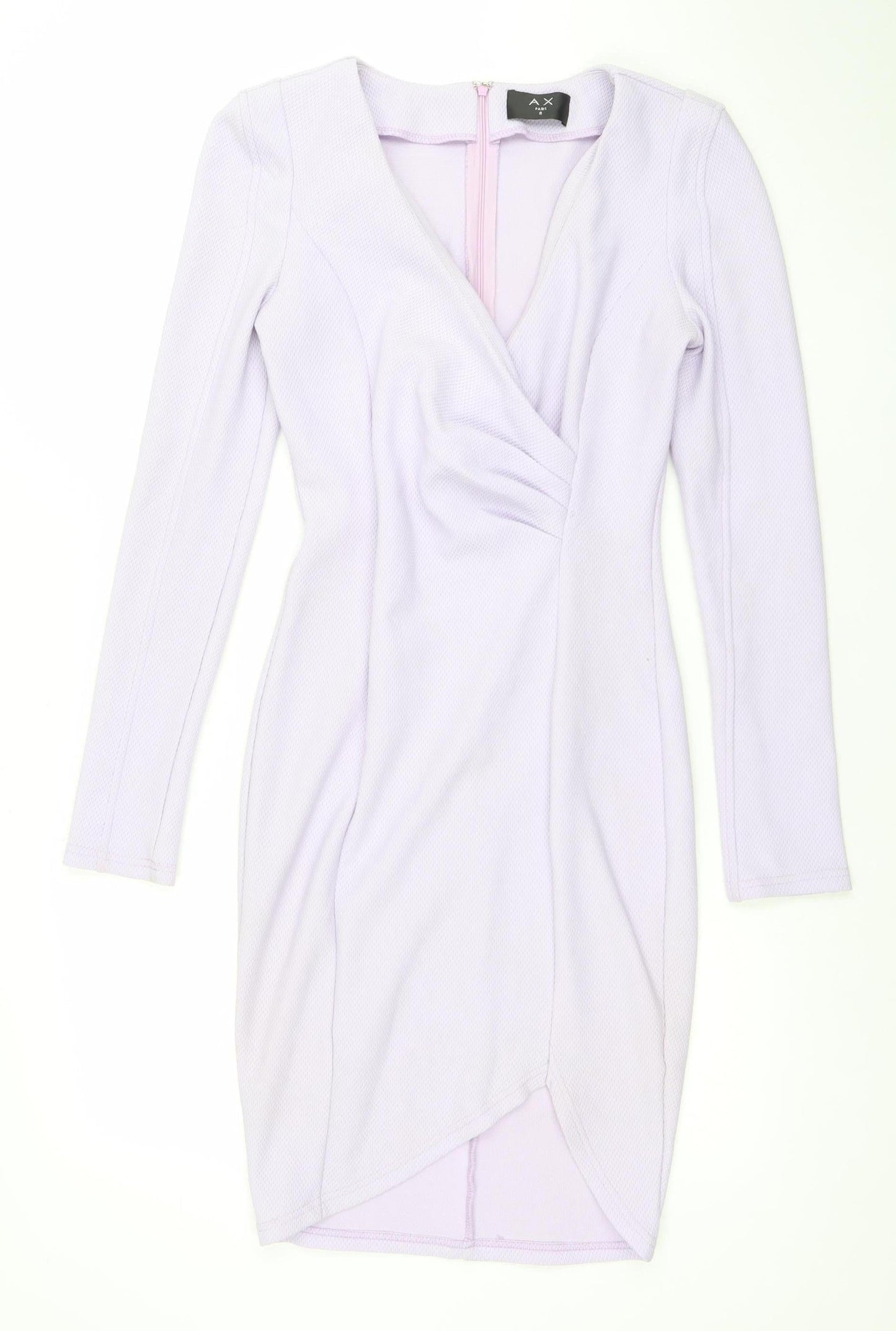 Armani Exchange Women Purple Bodycon Dress Size 8 Long Sleeve