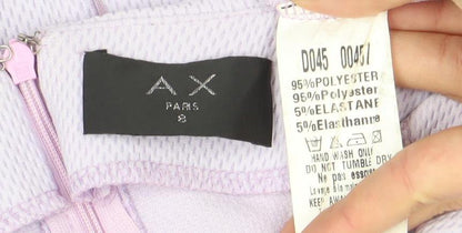 Armani Exchange Women Purple Bodycon Dress Size 8 Long Sleeve