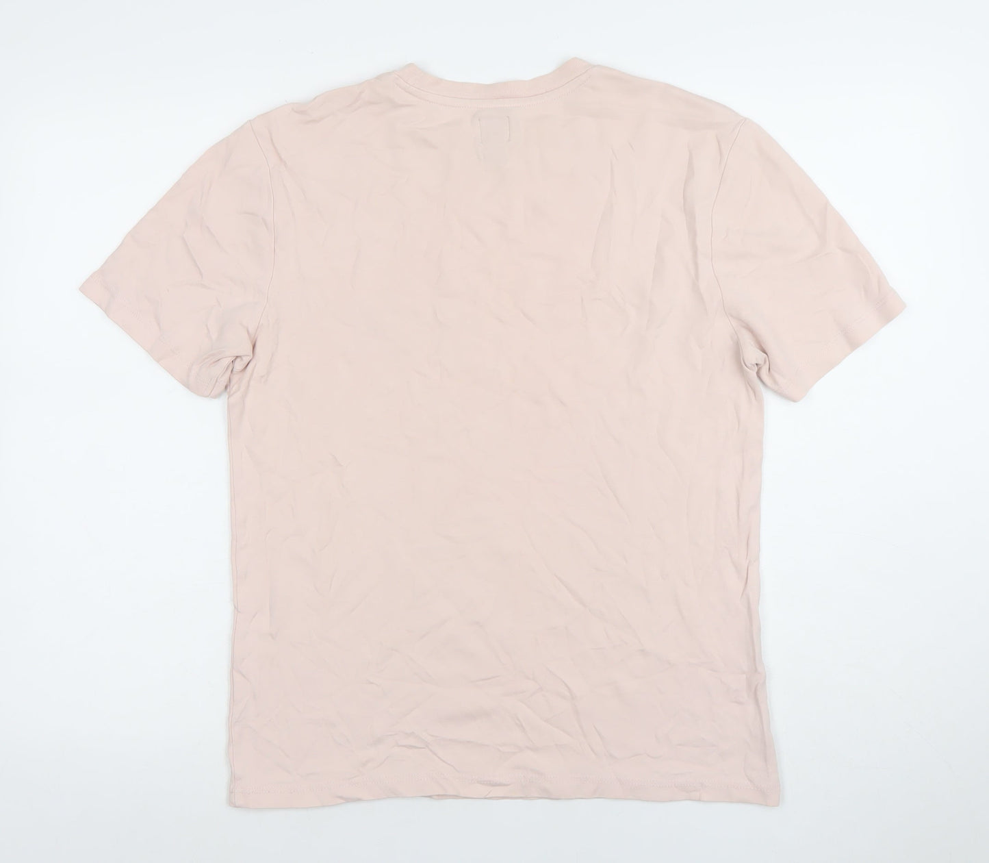 River Island Men’s Beige Colourblock Crew Neck T-Shirt Size S