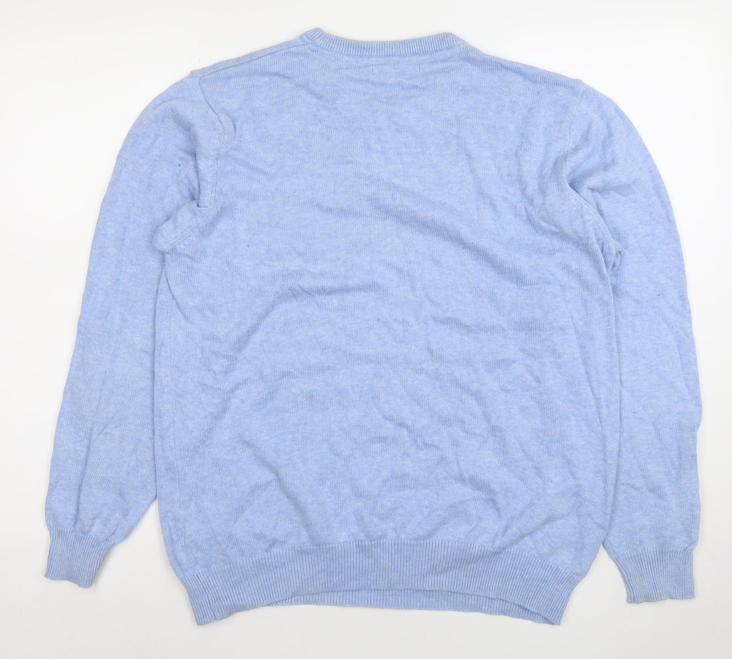 Dunnes Men’s Blue Crew Neck Cotton Jumper Size M
