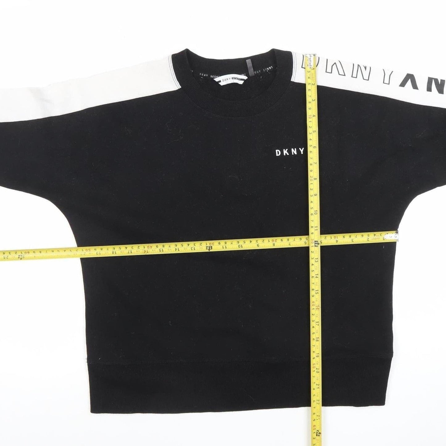 Womens UK Size XS DKNY Black Pullover Sweatshirt