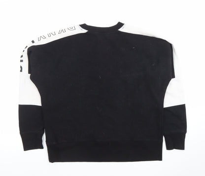 Womens UK Size XS DKNY Black Pullover Sweatshirt