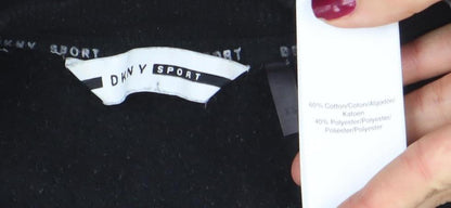Womens UK Size XS DKNY Black Pullover Sweatshirt