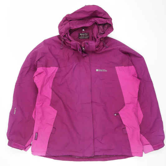 Mountain Warehouse Womens Purple 3-in-1 Waterproof Jacket Size 18