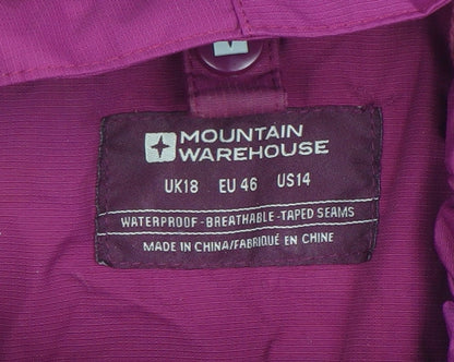 Mountain Warehouse Womens Purple 3-in-1 Waterproof Jacket Size 18